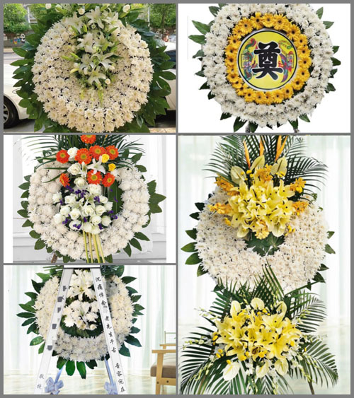 湖北孝感市应城市汤池镇大孔村花圈速递